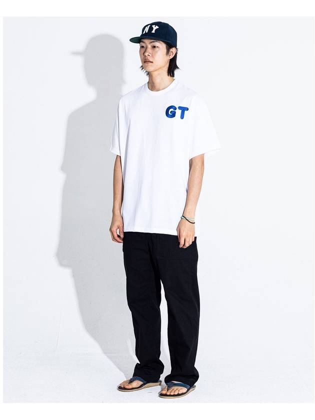 Two-tone chain embroidery GT logo white T-shirt - GRAN TURISMO - BALAAN 5