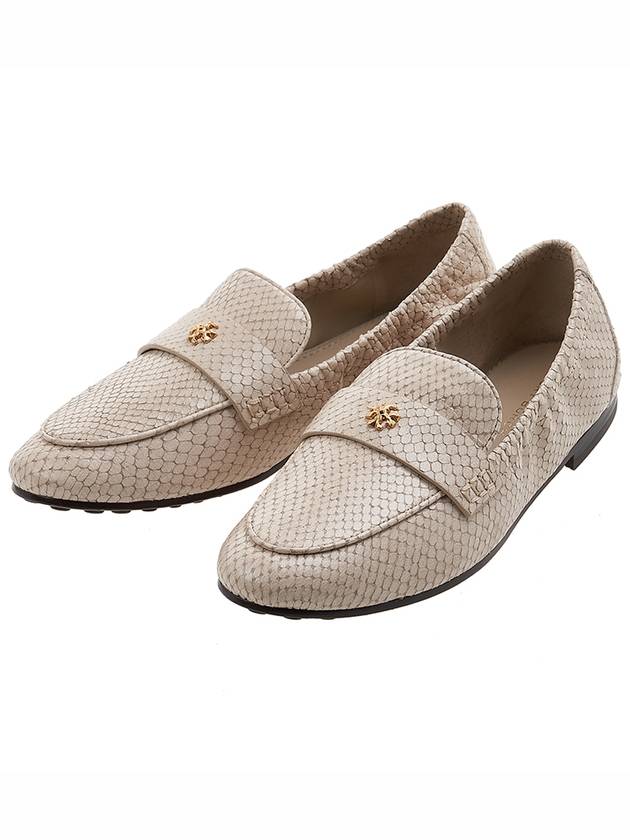 Logo-Embellished Leather Loafer Ivory - TORY BURCH - BALAAN 2