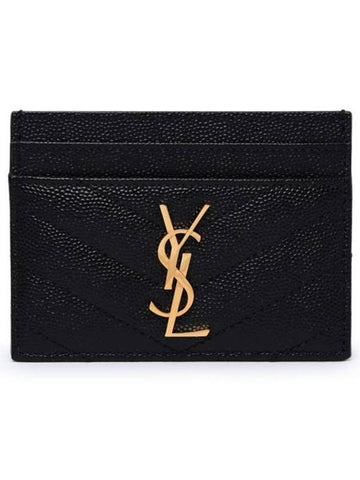 Card Wallet 423291 BOW01 1000 Black - SAINT LAURENT - BALAAN 1