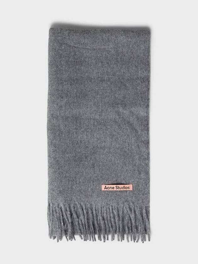 Wool Fringe Muffler Grey Melange - ACNE STUDIOS - BALAAN 4