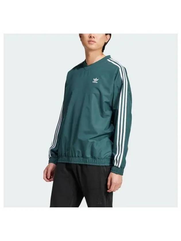 Adicolor Woven Crew Neck Windbreaker Mineral Green - ADIDAS - BALAAN 2