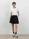 Double frill cotton miniskirt black - RYUL+WAI: - BALAAN 2