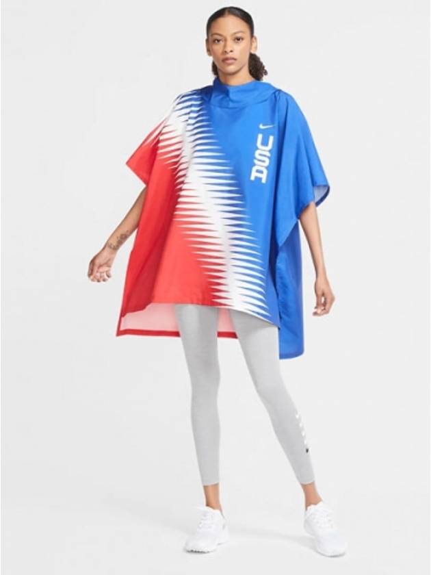 01CV0431657XUSAMarathoner Poncho Rain JacketRed White Blue - NIKE - BALAAN 1