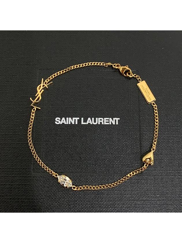 Opyum Heart Chain Bracelet Gold - SAINT LAURENT - BALAAN 4