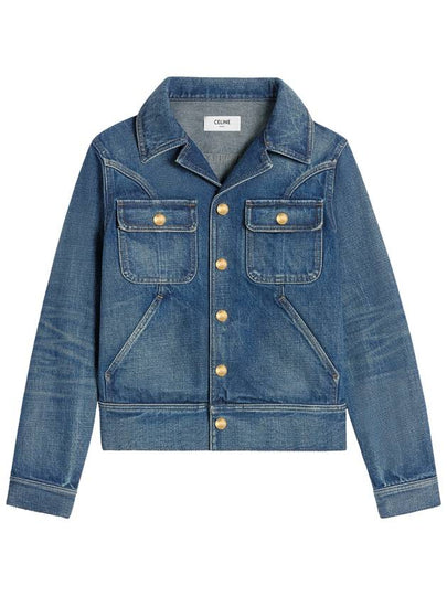 Trucker Denim Jacket Blue - CELINE - BALAAN 2