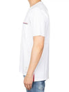 Men's Medium Weight Jersey Tipped Pocket Crewneck Short Sleeve T-Shirt White - THOM BROWNE - BALAAN 5