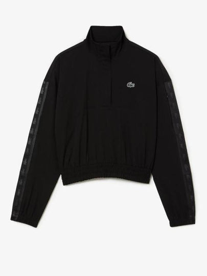 Women's Sports Loose Fit Track Jacket Black - LACOSTE - BALAAN 2