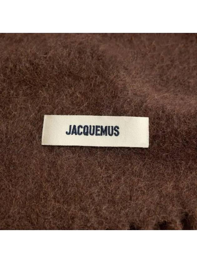 Carro Mohair Alpaca Muffler Brown - JACQUEMUS - BALAAN 4