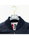 Poly Twill 4-Bar Oversized Knit Down Bomber Jacket Navy - THOM BROWNE - BALAAN 5