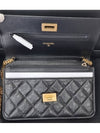 WOC gold-plated vintage calfskin chain cross bag black - CHANEL - BALAAN 6