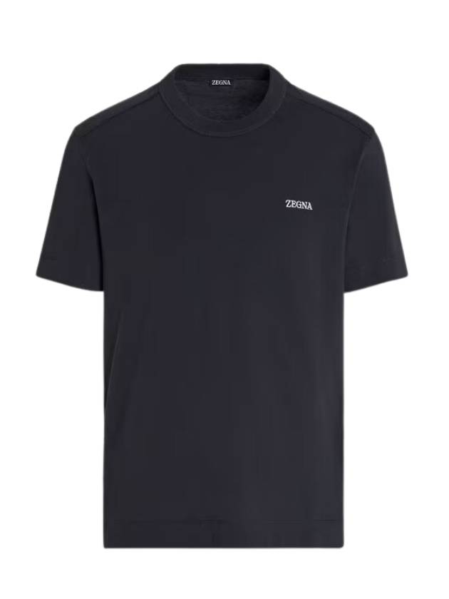 Cotton short sleeve t shirt navy - ERMENEGILDO ZEGNA - BALAAN 1