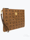 Logo Pattern Clutch Bag Brown - MCM - BALAAN 2