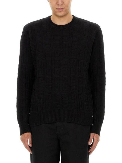 4G Pattern Cotton Knit Top Black - GIVENCHY - BALAAN 2