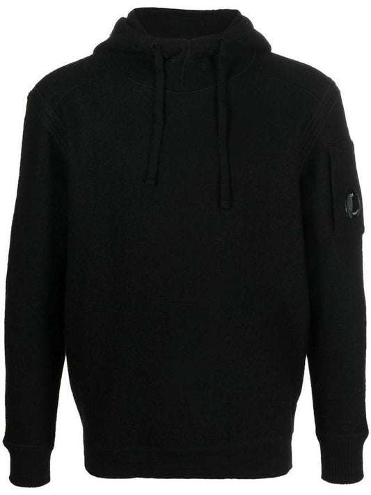 Merino Wool Hood Black - CP COMPANY - BALAAN 1