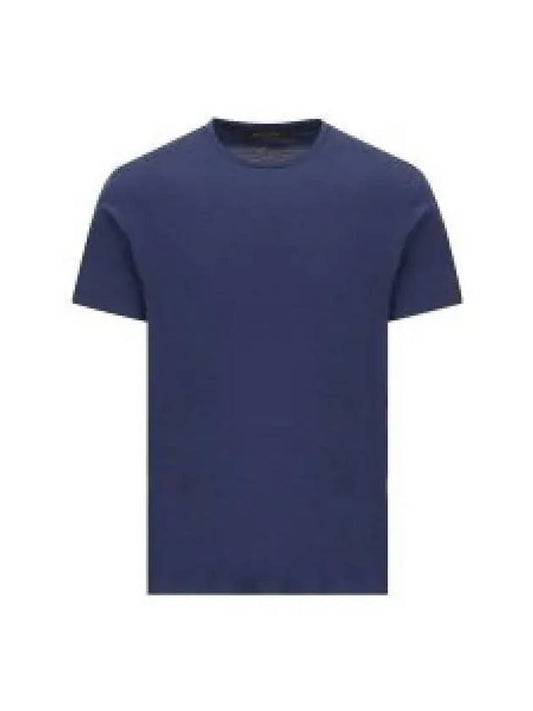 Silk Cotton Soft Short Sleeve T-Shirt Delft Blue - LORO PIANA - BALAAN 2