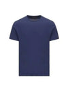 Silk Cotton Soft Short Sleeve T-Shirt Delft Blue - LORO PIANA - BALAAN 2