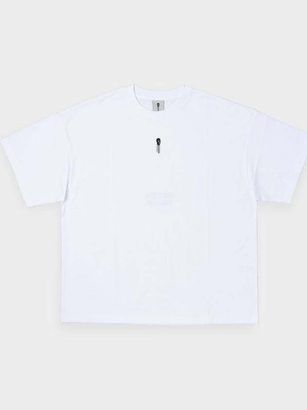 Oversize Fit Embroidered Logo Tee White - STOCKHOLM SYNDROME - BALAAN 2