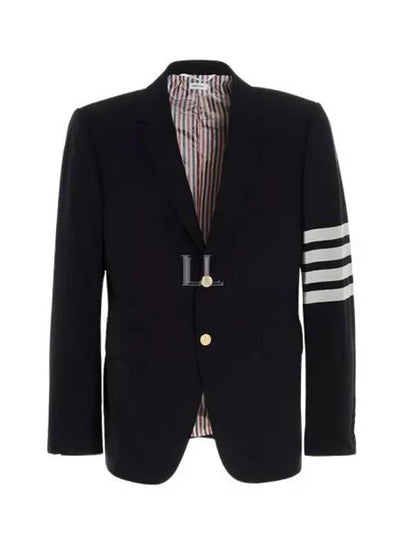 Plain Weave Suiting 4 Bar Classic Sport Jacket Jacket Navy - THOM BROWNE - BALAAN 2