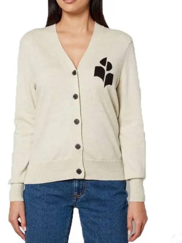 Karin logo cardigan light gray - ISABEL MARANT - BALAAN 5