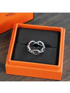 Small Chaine D'Ancre Enchainee Ring Silver - HERMES - BALAAN 5