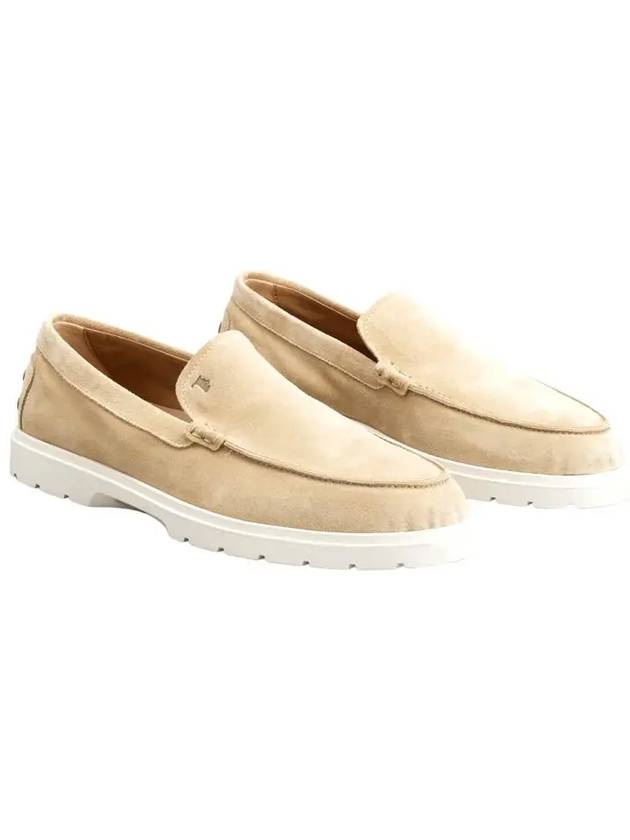 Casual Suede Slipper Loafers Beige - TOD'S - BALAAN 4