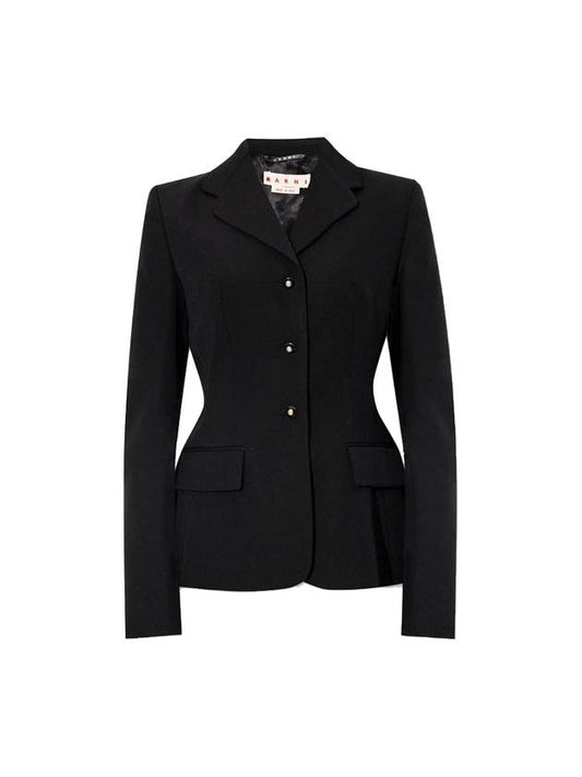 tailored virgin wool jacket black - MARNI - BALAAN 1