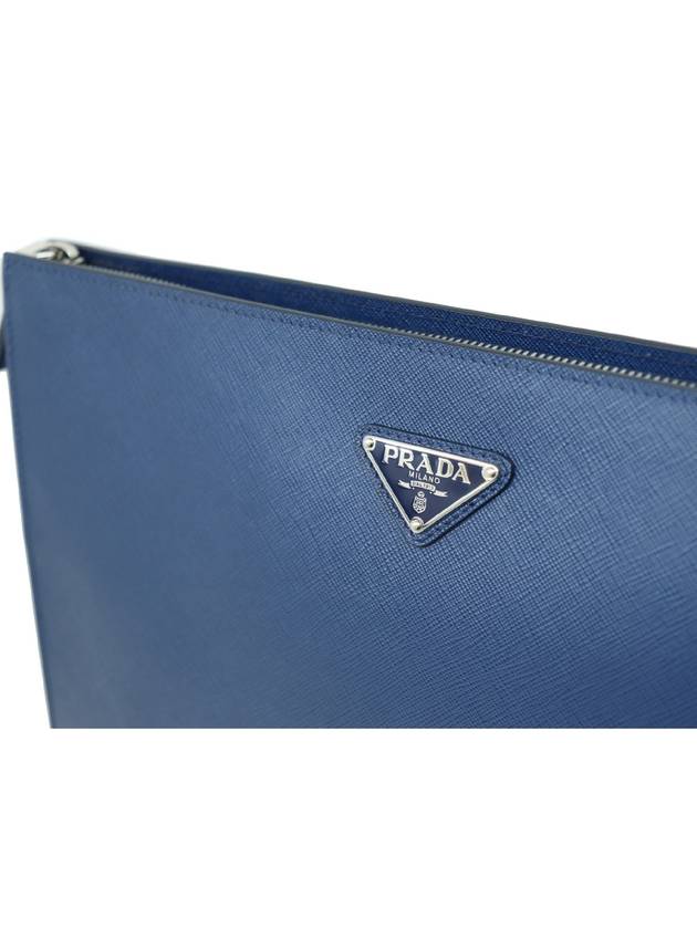 Good price almost new Saffiano unisex clutch bag 2VN003 - PRADA - BALAAN 3