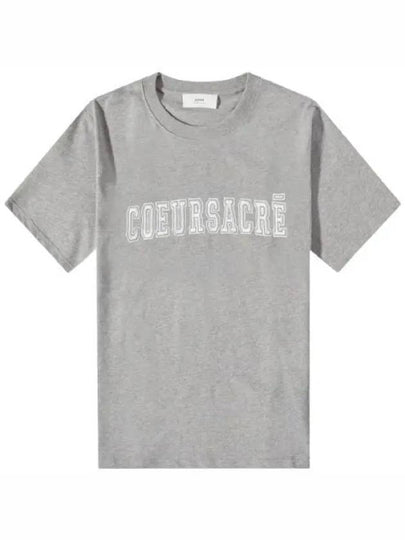 Coeur Sacre Crew Neck Cotton Short Sleeve T-Shirt Heather Grey - AMI - BALAAN 2