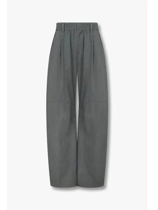 Women s Rounded Banding Cotton Pants Charcoal - BRUNELLO CUCINELLI - BALAAN 1