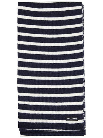 Striped Wool Muffler Navy - SAINT JAMES - BALAAN.