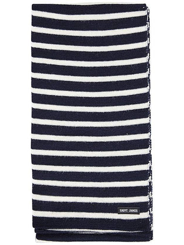 Striped Wool Muffler Navy - SAINT JAMES - BALAAN 1