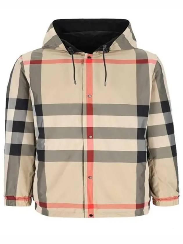 Reversible Check Hooded Jacket Archive Beige - BURBERRY - BALAAN 4