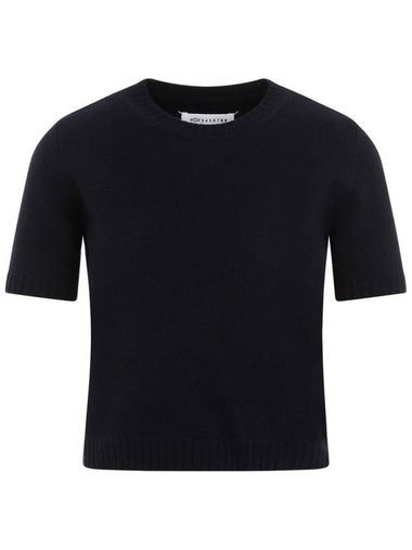 Washed Lambswool Crewneck Knit Top Navy - MAISON MARGIELA - BALAAN 1