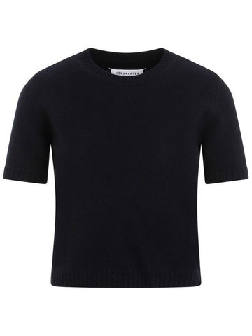 Washed Lambswool Crewneck Knit Top Navy - MAISON MARGIELA - BALAAN 1