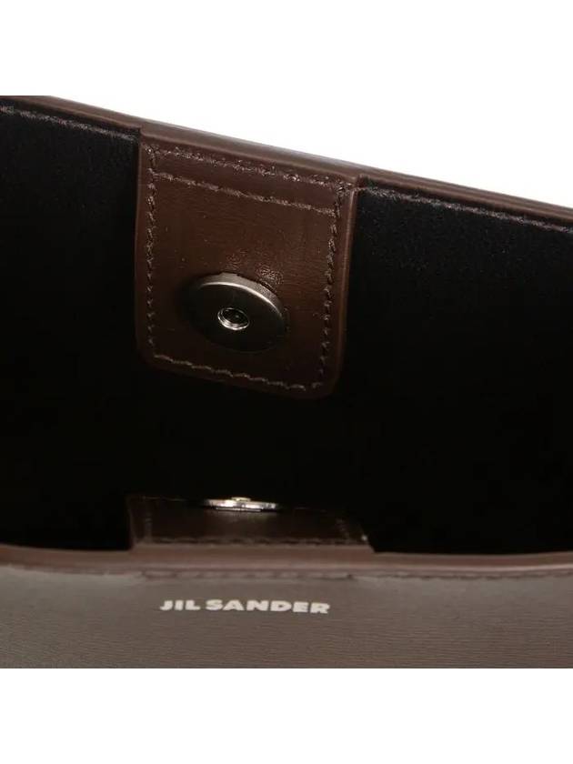 Tangle Small Leather Cross Bag Brown - JIL SANDER - BALAAN 8