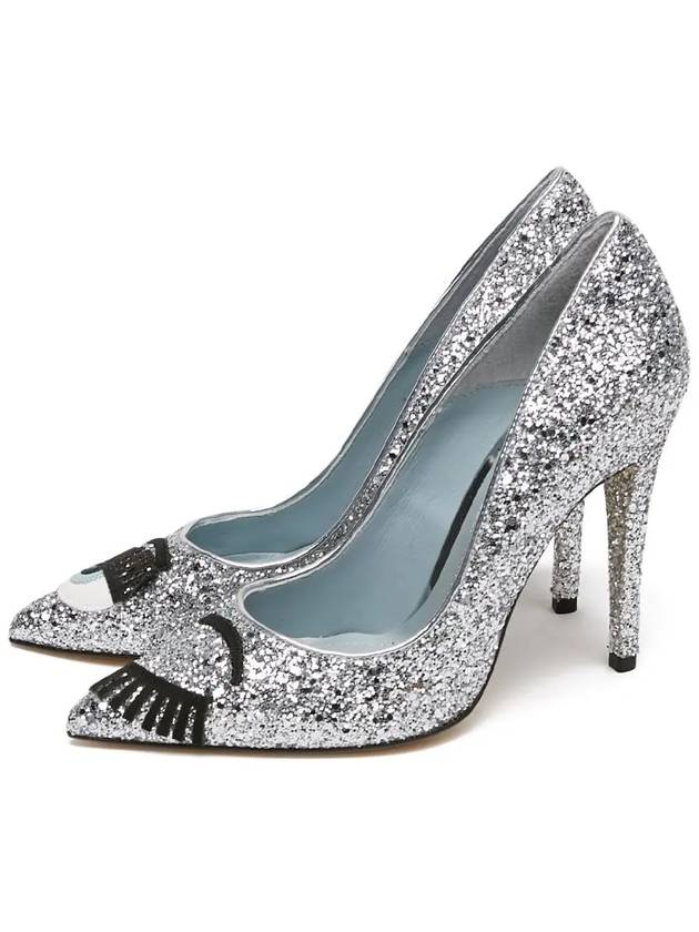 Women Wink Glitter Silver High Heels CF865 - CHIARA FERRAGNI - BALAAN 1