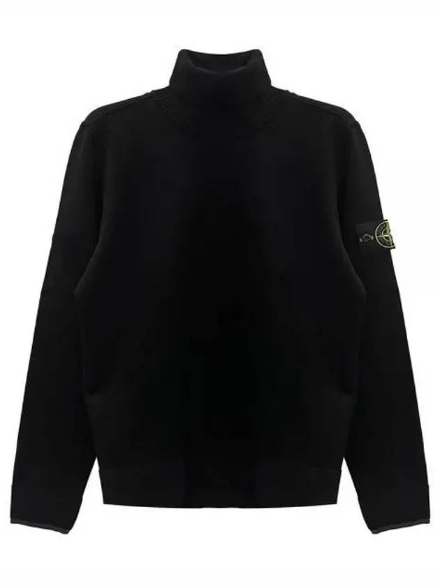 Wappen Patch Wool Turtleneck Black - STONE ISLAND - BALAAN 2