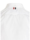 Men's Grosgrain Placket Solid Poplin Long Sleeve Shirt White - THOM BROWNE - BALAAN 8