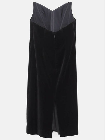 Bustier dress in cotton velvet - LOEWE - BALAAN 2