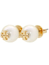 Crystal Pearl Stud Earring Gold - TORY BURCH - BALAAN 3