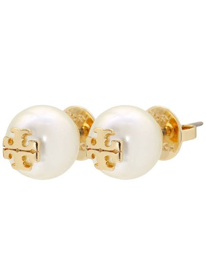 Crystal Pearl Stud Earring Gold - TORY BURCH - BALAAN 2