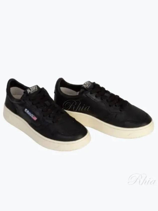 Women's Medalist Goatskin Low Top Sneakers Black - AUTRY - BALAAN 2