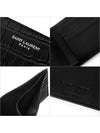 Crocodile Embossed Leather Half Wallet Black - SAINT LAURENT - BALAAN 4