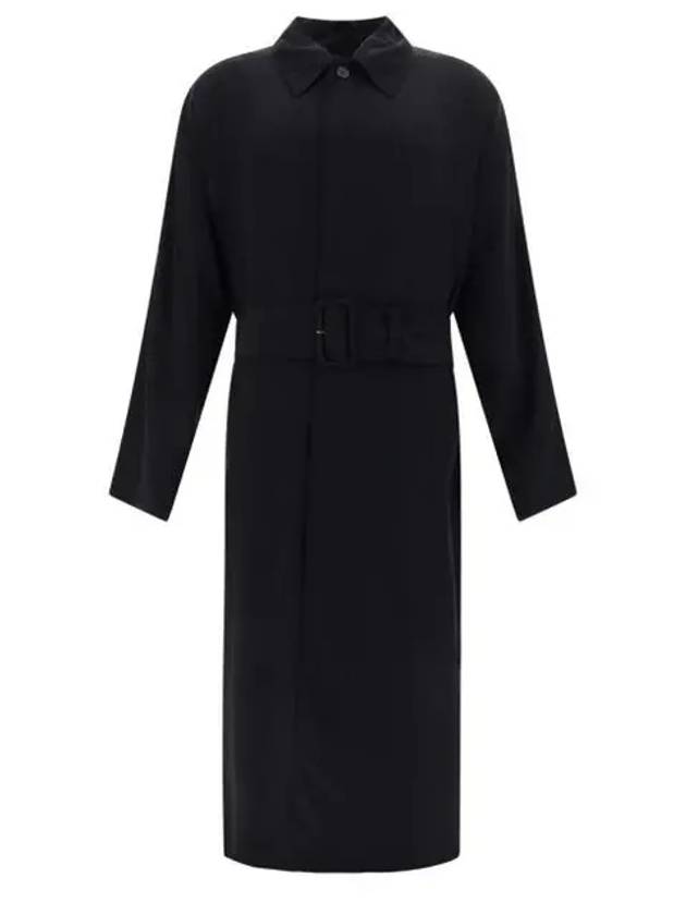 Belted Maxi Trench Coat Black - BALENCIAGA - BALAAN 2