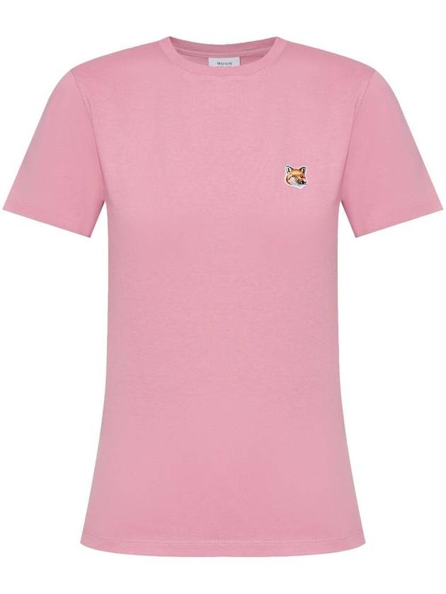 Fox Head Patch Regular Short Sleeve T-Shirt Pink - MAISON KITSUNE - BALAAN 2