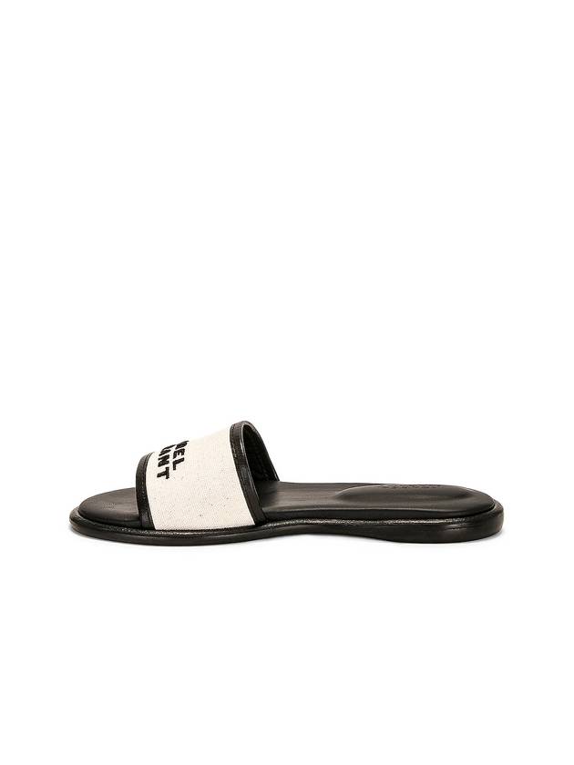 Women's VIKEE Logo Cotton Slippers Ecru Black - ISABEL MARANT - BALAAN 1