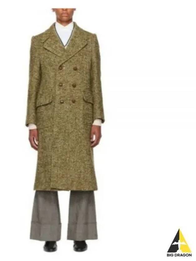 Bernal Herringbone Wool Single Coat Green - GUCCI - BALAAN 2