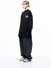 Men s M243MT03BK Circular Reverse Sleeve Half Neck Sweatshirt Black - CHANCE'S NOI - BALAAN 6