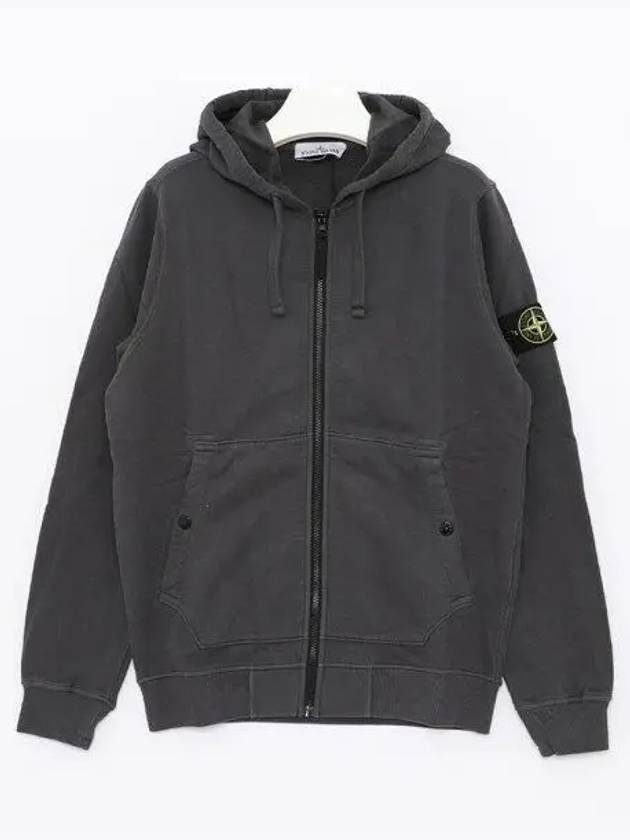 Compass Logo Patch Zip Up Hoodie Grey - STONE ISLAND - BALAAN 2