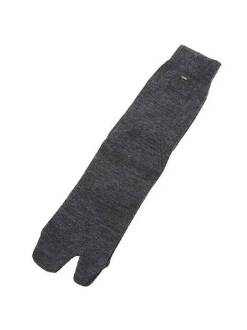 Tabi Ribbed Wool Blend Socks Grey - MAISON MARGIELA - BALAAN 1